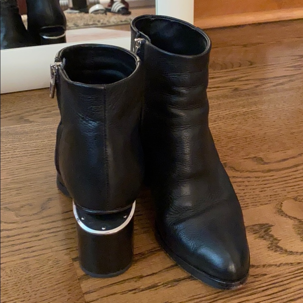 Alexander Wang leather black booties